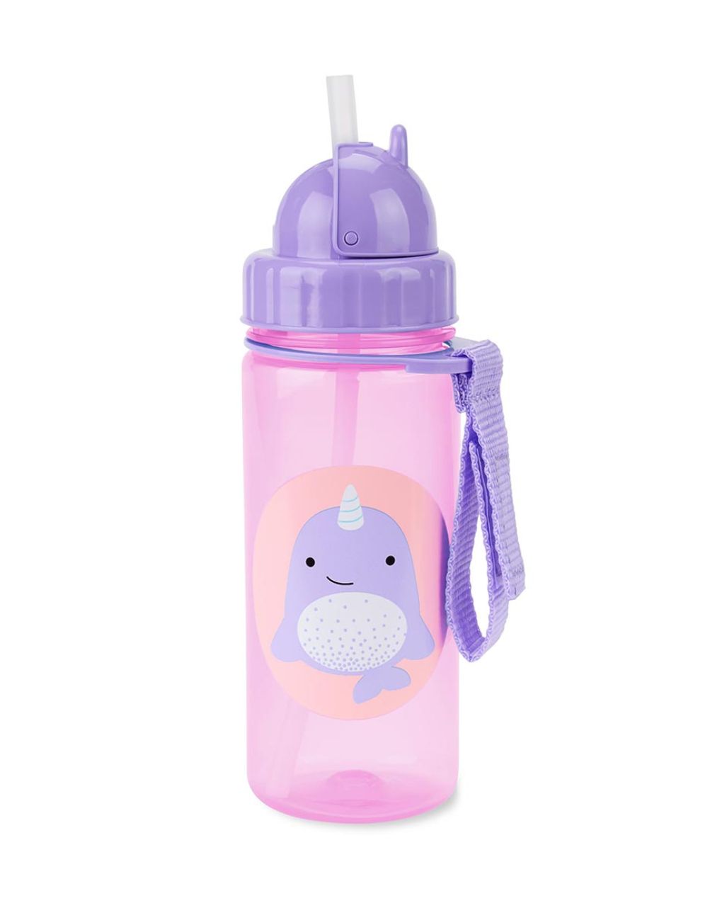 Skip hop zoo πλαστικό παγούρι με καλαμάκι 384.5ml narwhal 29-2903033-10