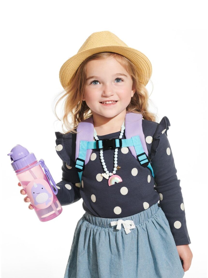 Skip hop zoo πλαστικό παγούρι με καλαμάκι 384.5ml narwhal 29-2903033-10 - SKIP HOP