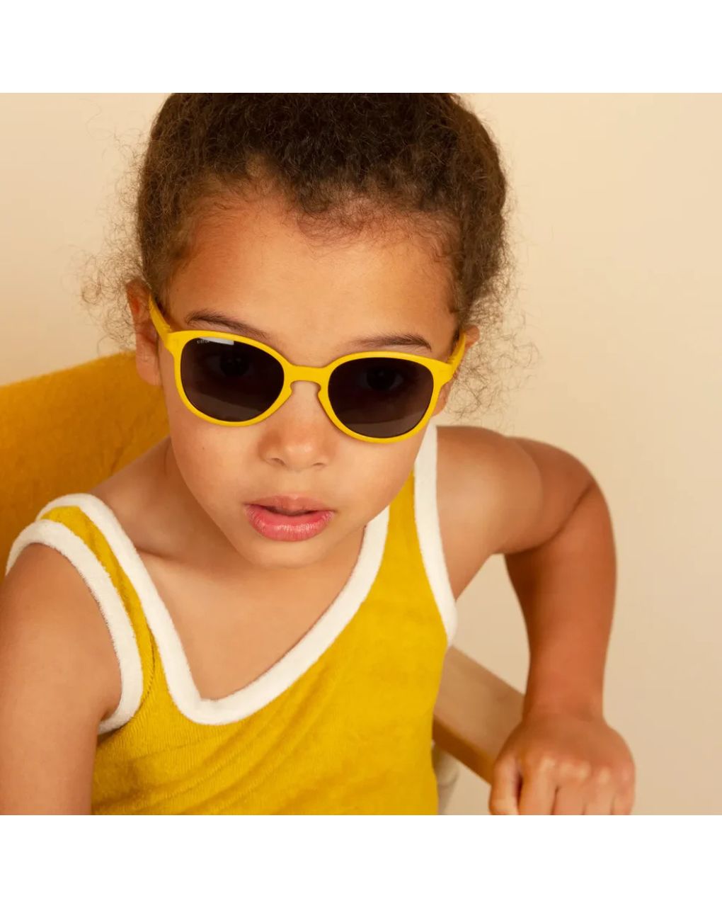 Kietla γυαλιά ηλίου wazz 2-4 ετών wayfarer mustard yellow - kietla