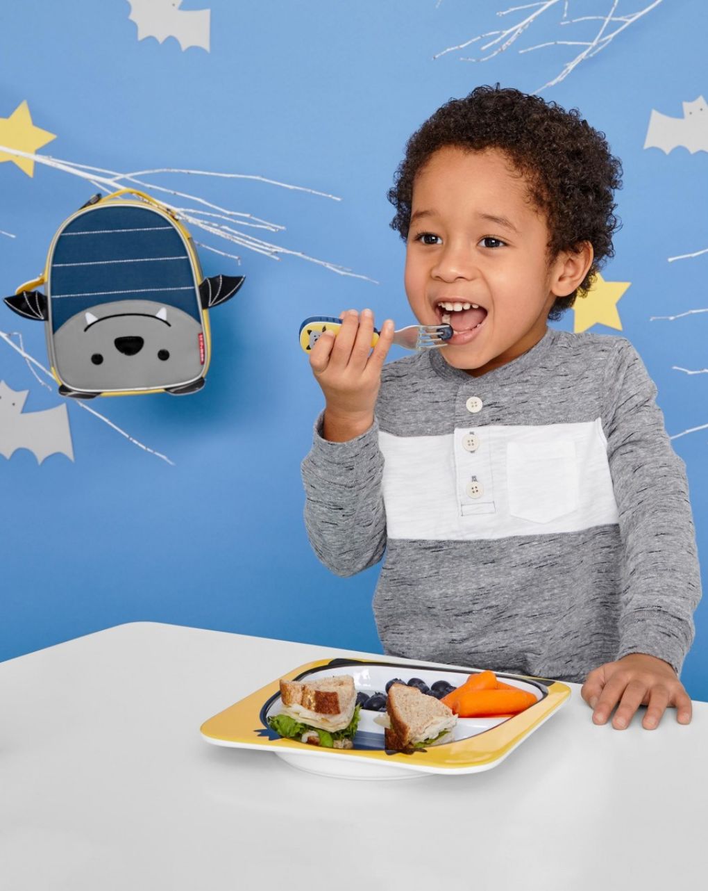 Skip hop zoo utensil σετ κουτάλι & πιρούνι bat 29-2903004-26 - SKIP HOP