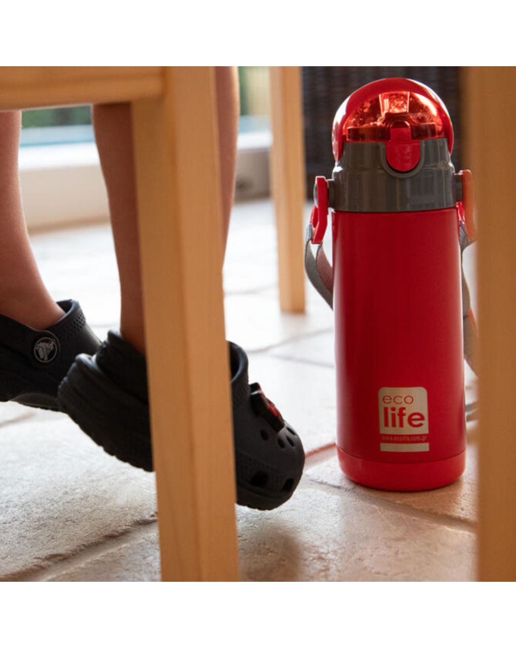 Ecolife ανοξείδωτο παγούρι kids thermos 400ml red 33-bo-2997 - Ecolife