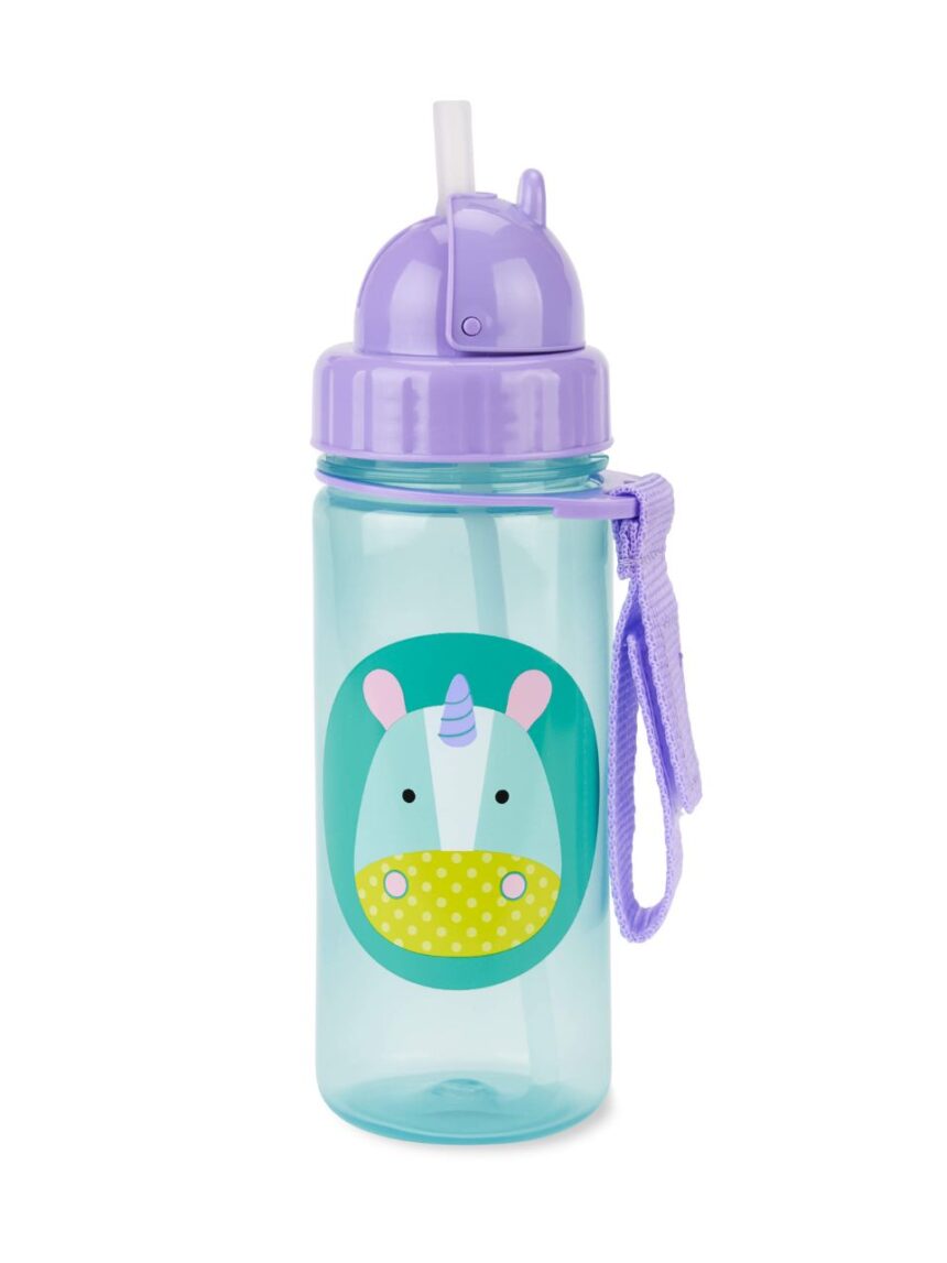 Skip hop zoo πλαστικό παγούρι με καλαμάκι 384.5ml unicorn 29-2903033-14 - SKIP HOP