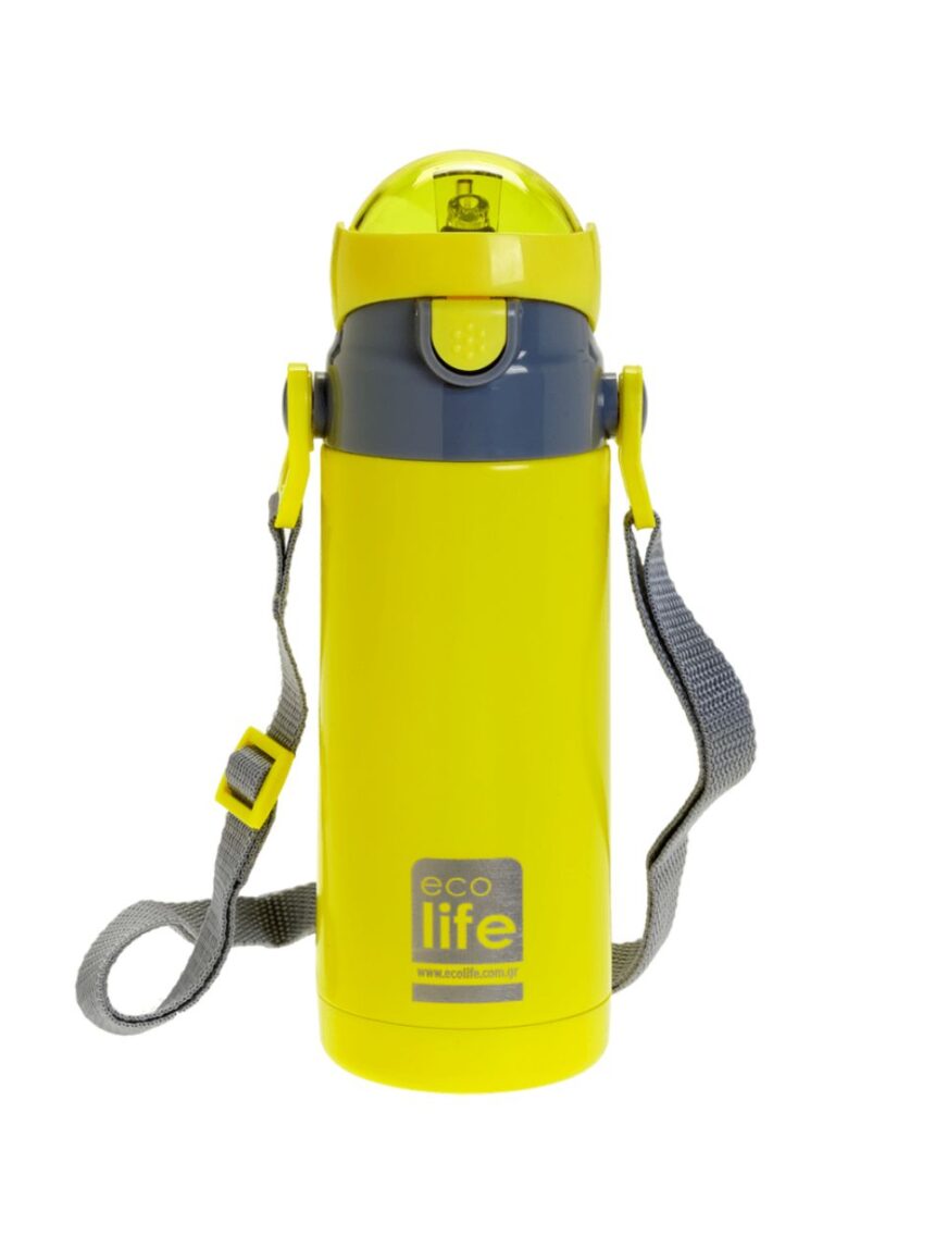 Ecolife ανοξείδωτο παγούρι kids thermos 400ml yellow 33-bo-2996 - Ecolife