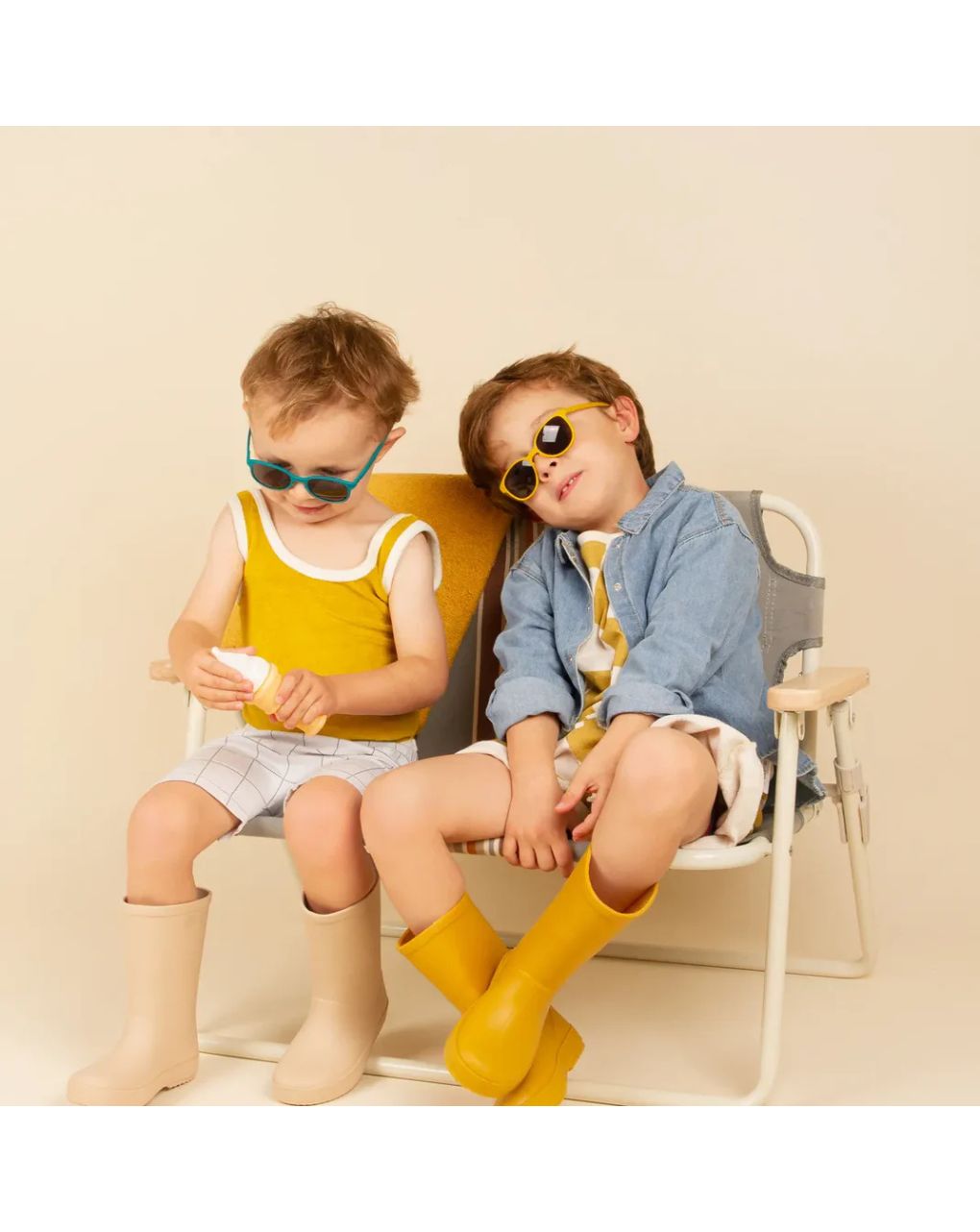 Kietla γυαλιά ηλίου wazz 2-4 ετών wayfarer mustard yellow - kietla