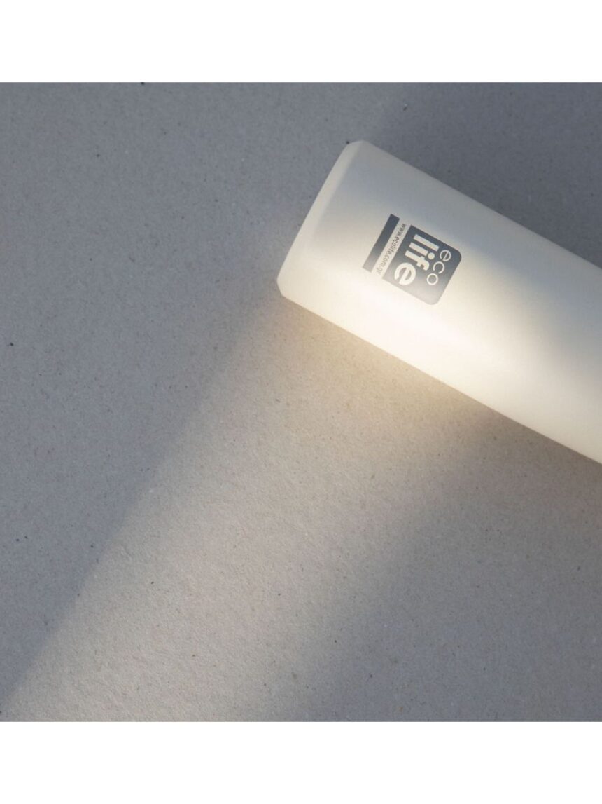 Ecolife ανοξέιδωτο μπουκάλι θερμός με καπάκι bamboo 500ml whilte 33-bo-3029 - Ecolife