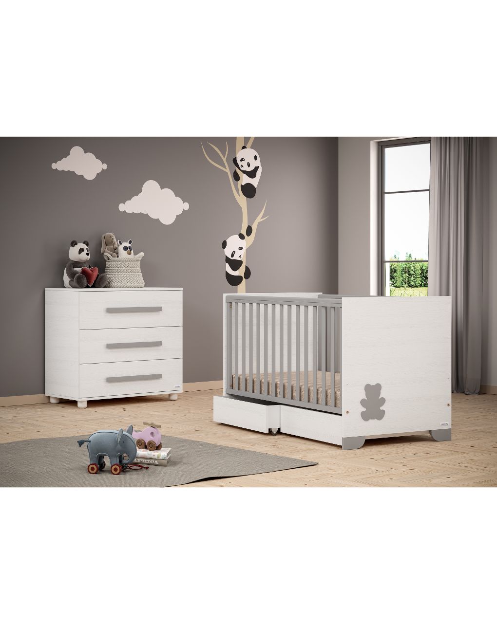 Casababy panda σετ συρτάρια τροχήλατα 590269 - CASABABY