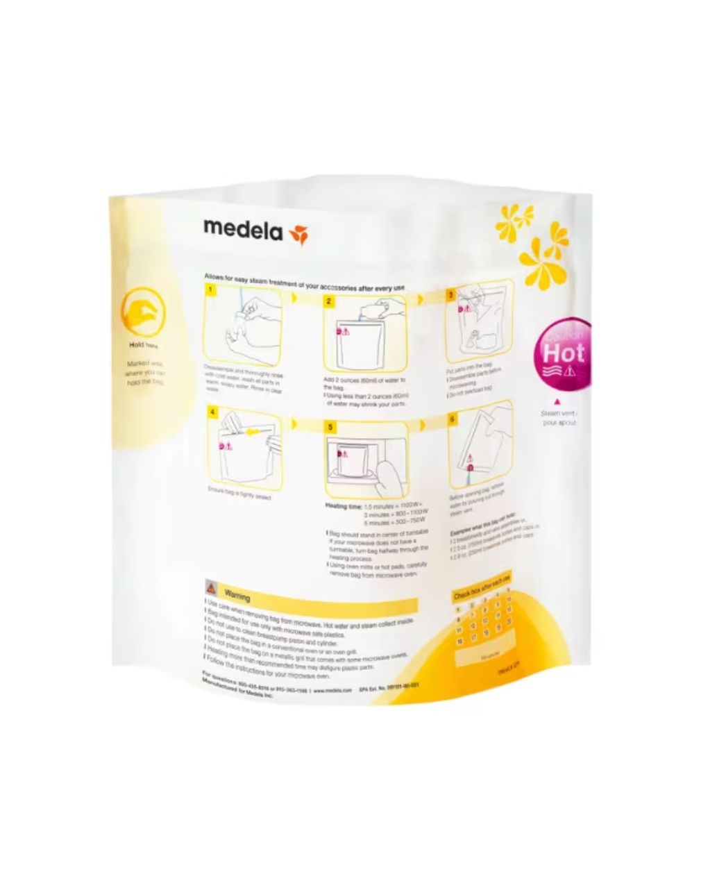 Medela quick clean™ σακουλάκια αποστείρωσης μικροκυμάτων 5τμχ - Medela