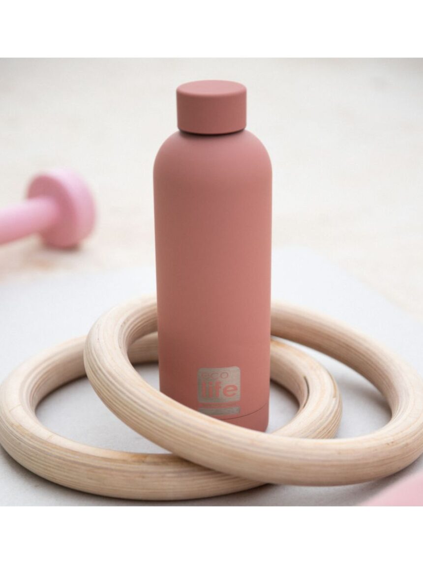 Ecolife ανοξείδωτο μπουκάλι θερμός dusty pink 500ml 33-bo-3032 - Ecolife