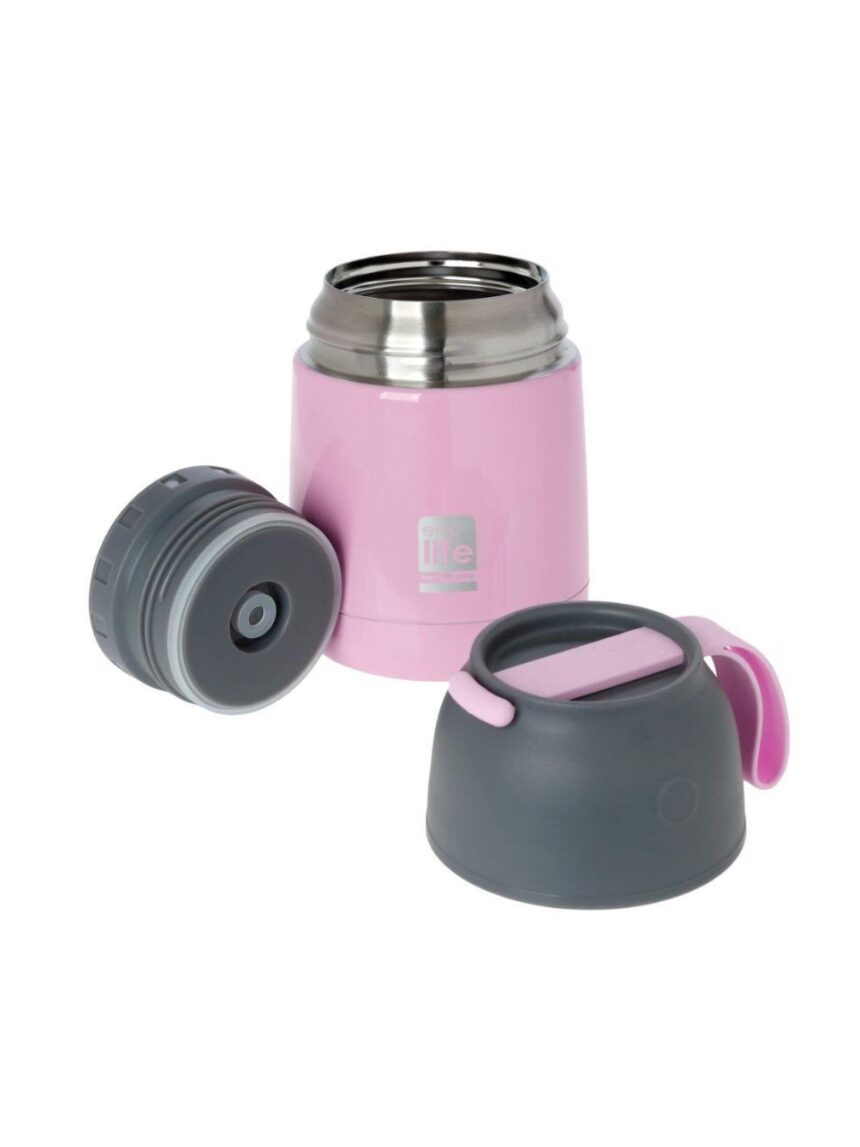 Ecolife ανοξείδωτο θερμός φαγητού 450ml baby pink 33-bo-9076 - Ecolife
