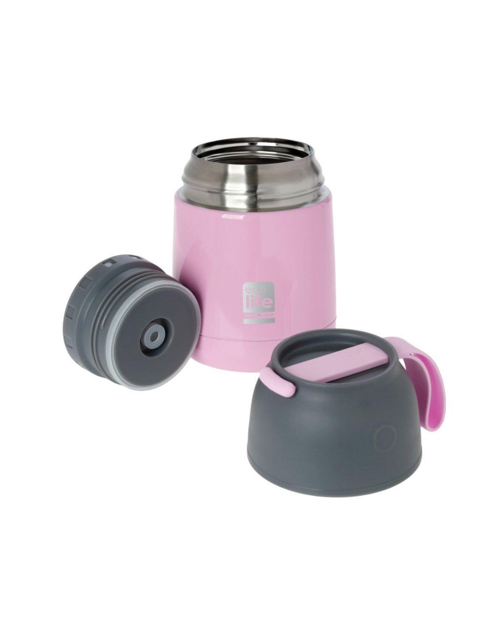 Ecolife ανοξείδωτο θερμός φαγητού 450ml baby pink 33-bo-9076 - Ecolife