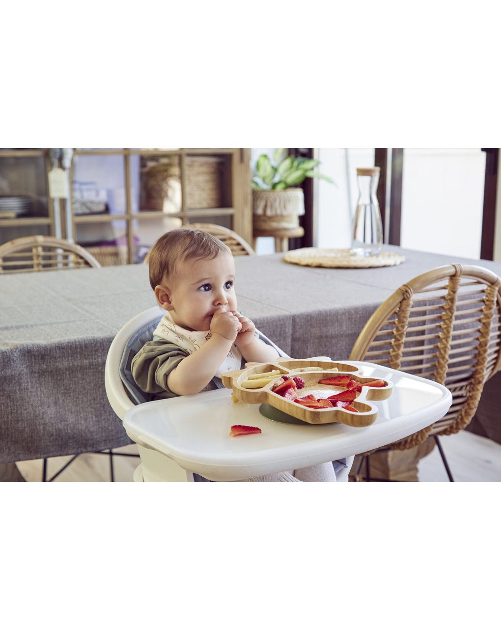 Miniland ξύλινο πιάτο wooden plate frog ml89472 - Miniland