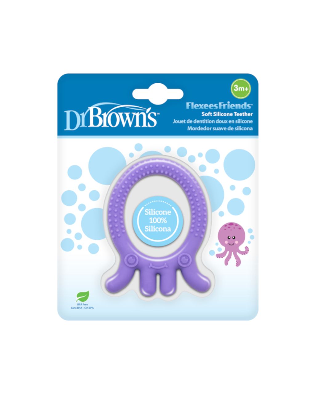 Dr brown's κρίκος οδοντοφυΐας σιλικόνης 3m+ χταπόδι 112.70.1hc.368 - Dr Browns