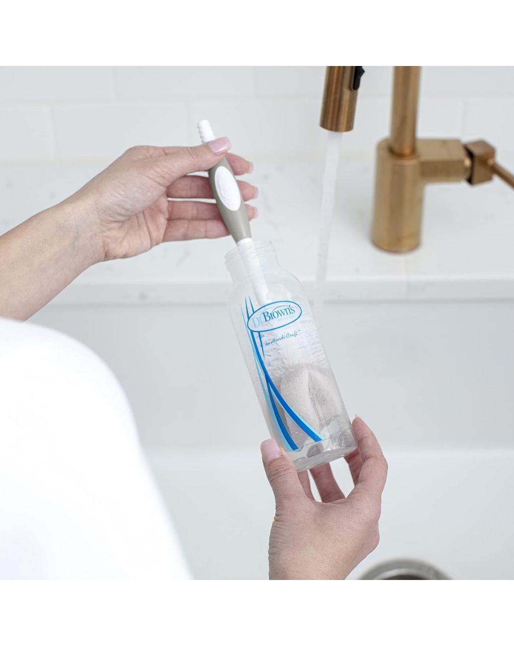 Dr. brown's βούρτσα καθαρισμού για μπιμπερό γκρι 112.70.1hc.371 - Dr Browns