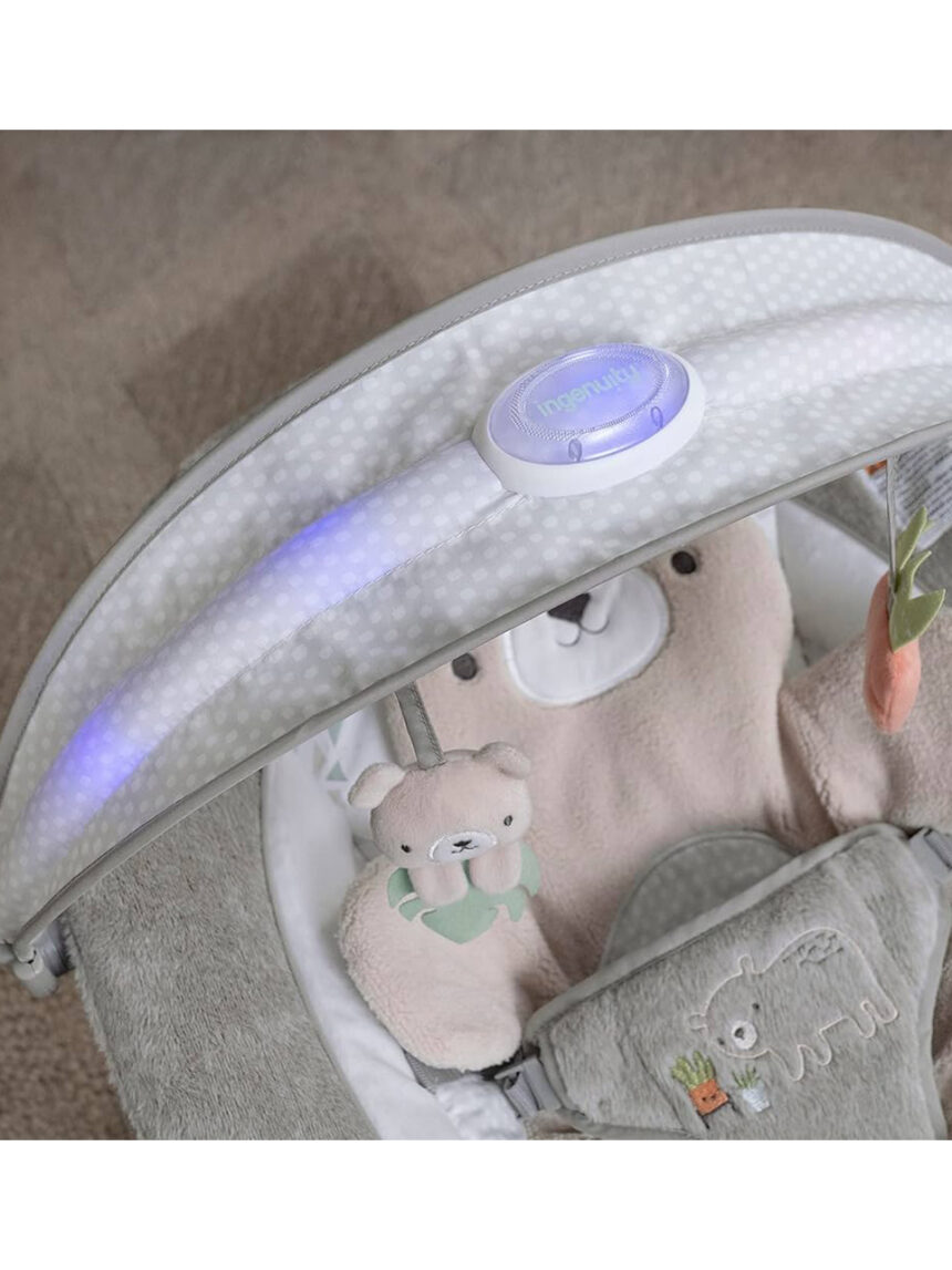 Ingenuity inlighten ριλάξ baby bouncer seat με light up toy bar, nate - Ingenuity