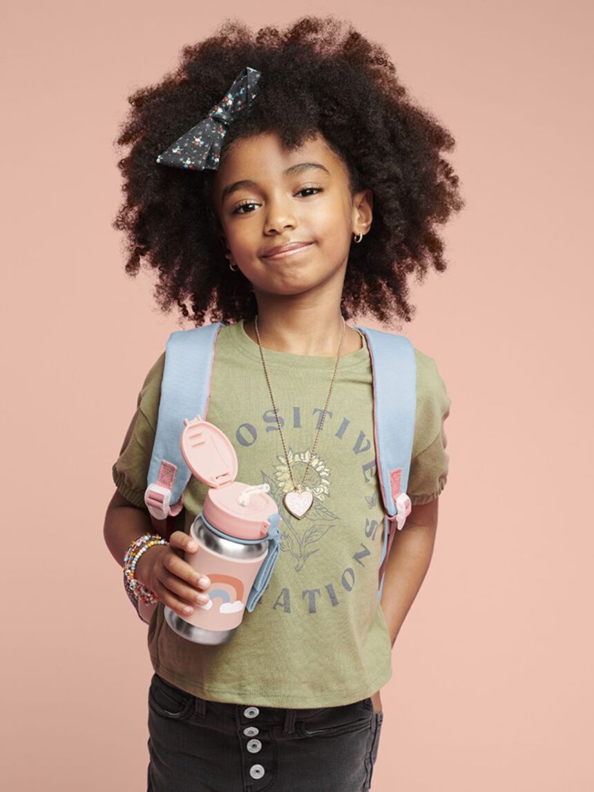 Skip hop spark style stainless steel παγούρι με καλαμάκι 350ml rainbow 29-2903037-03 - SKIP HOP