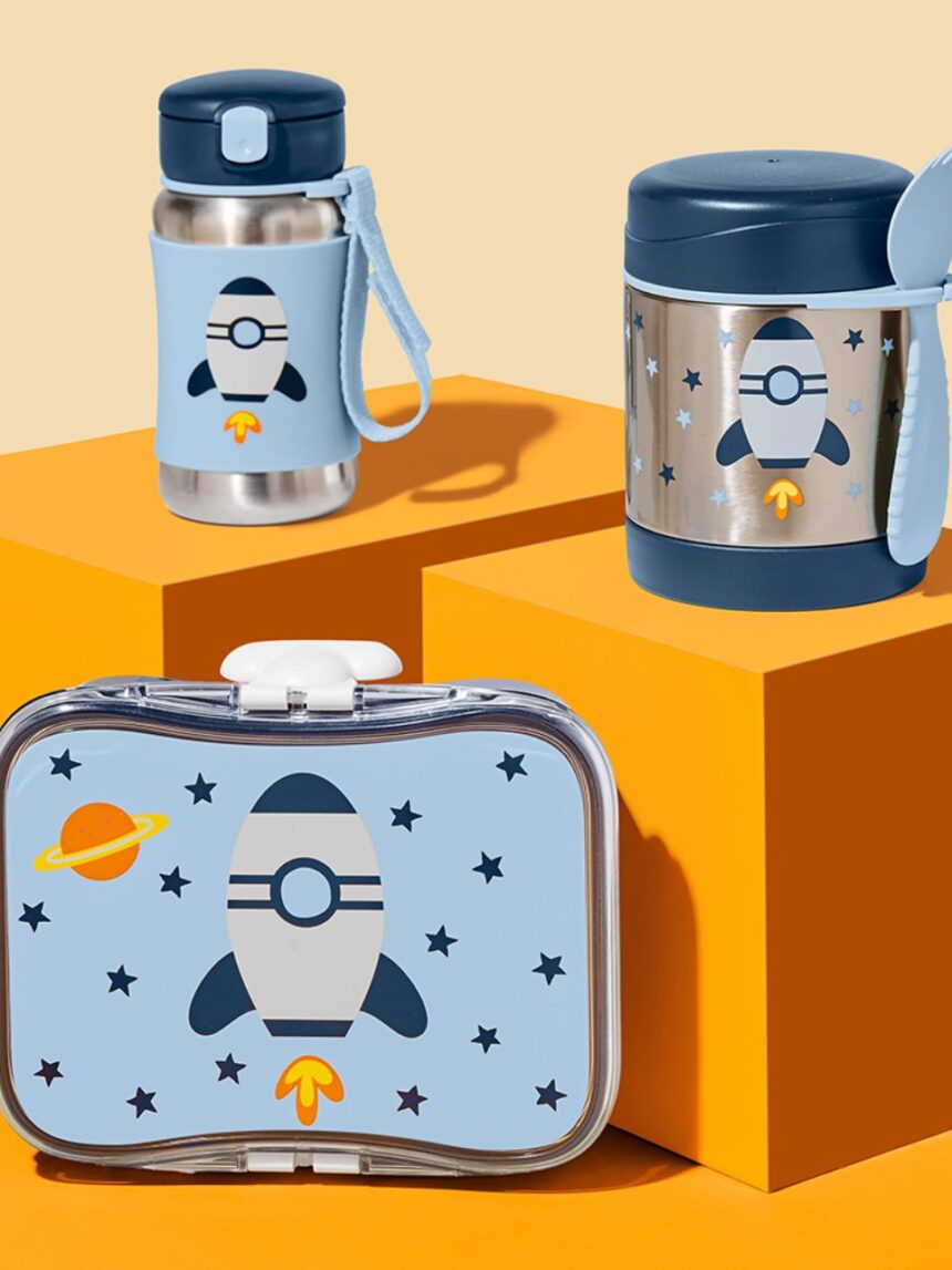 Skip hop spark style stainless steel παγούρι με καλαμάκι 350ml rocket 29-2903037-01 - SKIP HOP