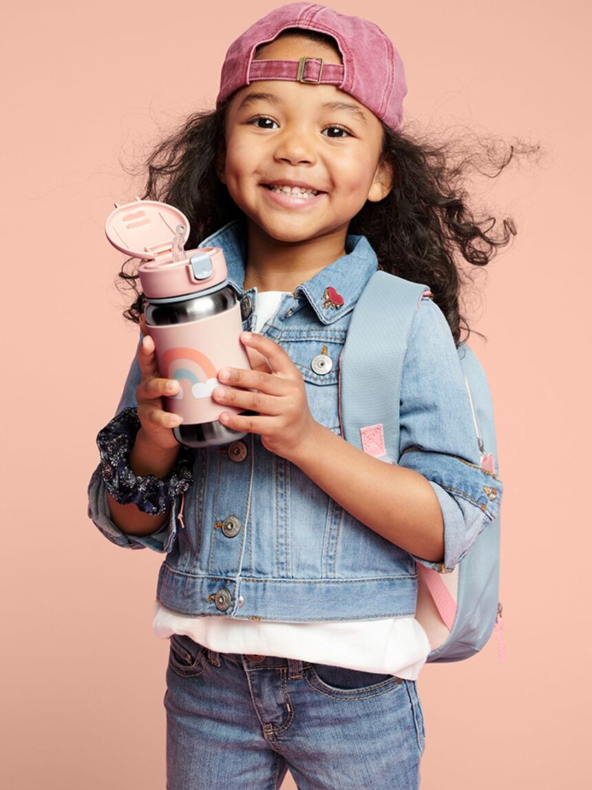 Skip hop spark style stainless steel παγούρι με καλαμάκι 350ml rainbow 29-2903037-03 - SKIP HOP