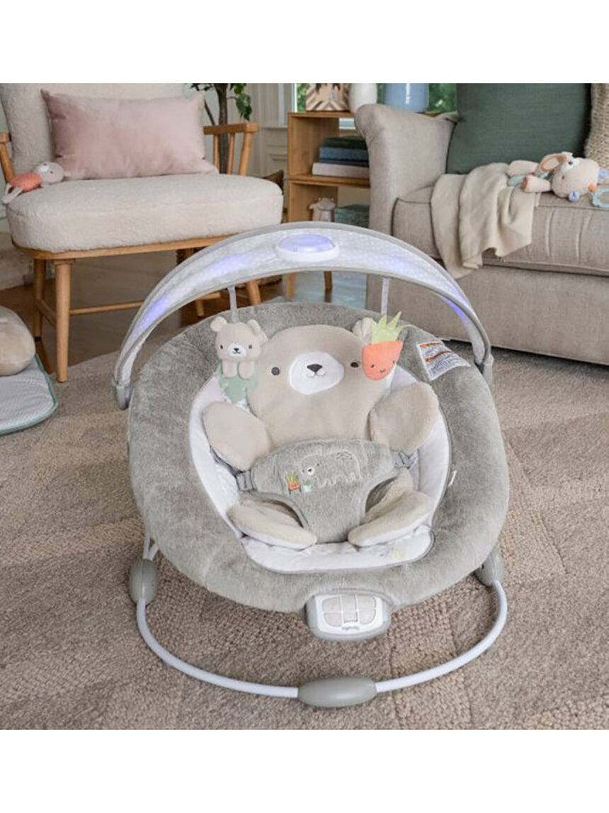Ingenuity inlighten ριλάξ baby bouncer seat με light up toy bar, nate - Ingenuity
