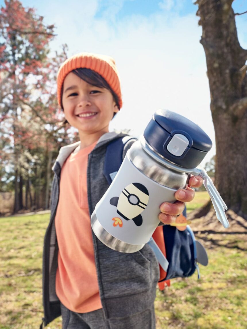 Skip hop spark style stainless steel παγούρι με καλαμάκι 350ml rocket 29-2903037-01 - SKIP HOP