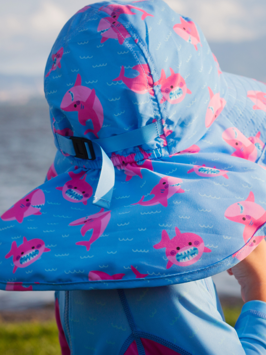 Zoocchini καπέλο λεγεωνάριου upf50 ροζ καρχαρίας για κορίτσι - Zoocchini