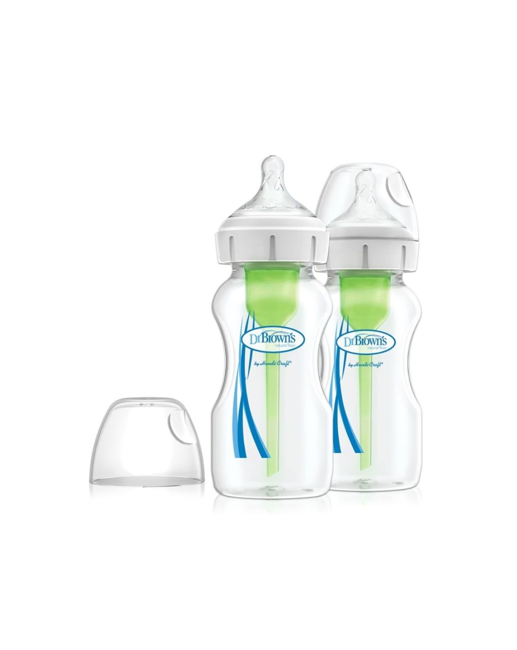 Dr brown’s options+ σετ 4 πλαστικά μπιμπερό με φαρδύ λαιμό (2x270ml+2x330ml) - Dr Browns