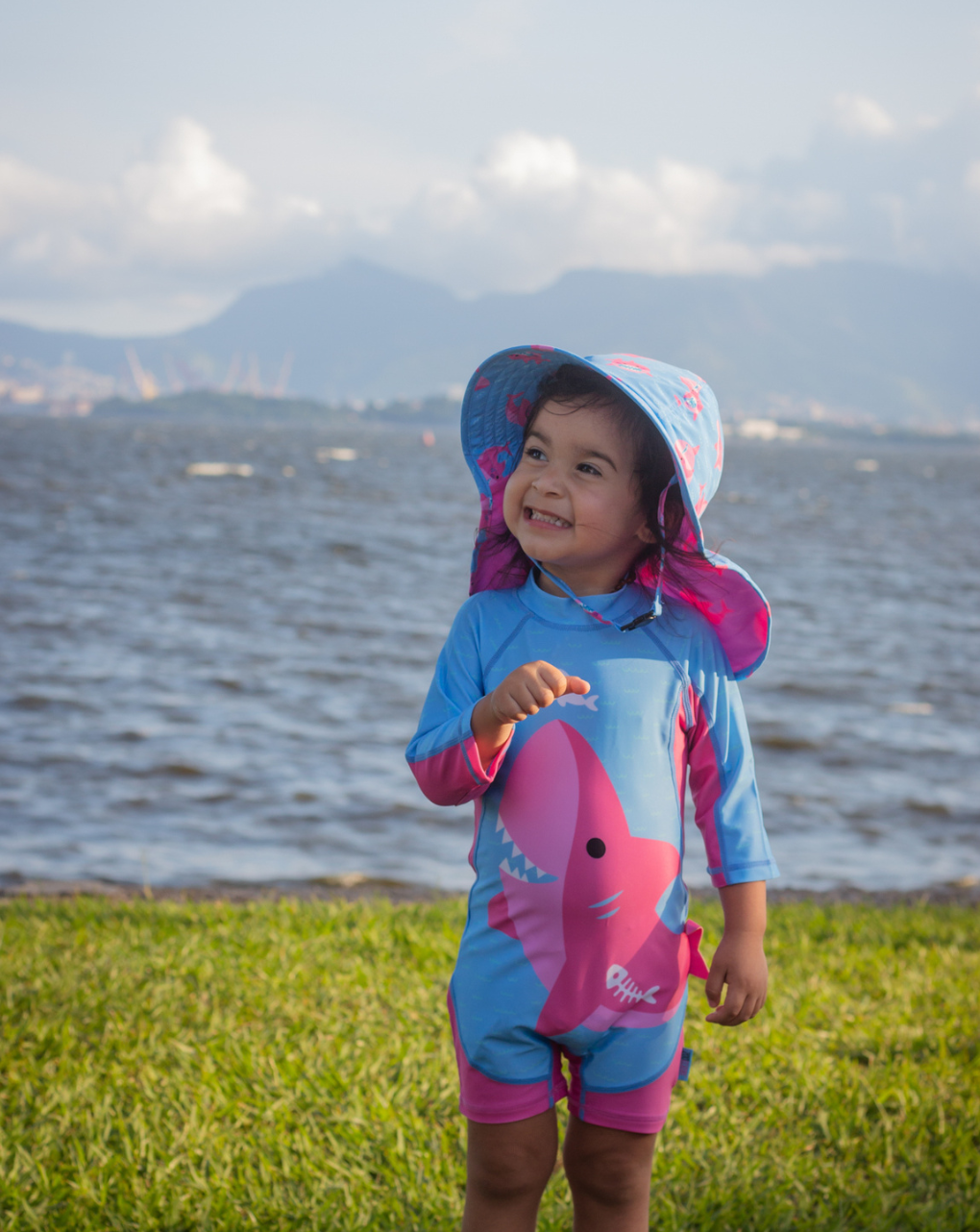 Zoocchini surf suit upf50 pink shark για κορίτσι - Zoocchini