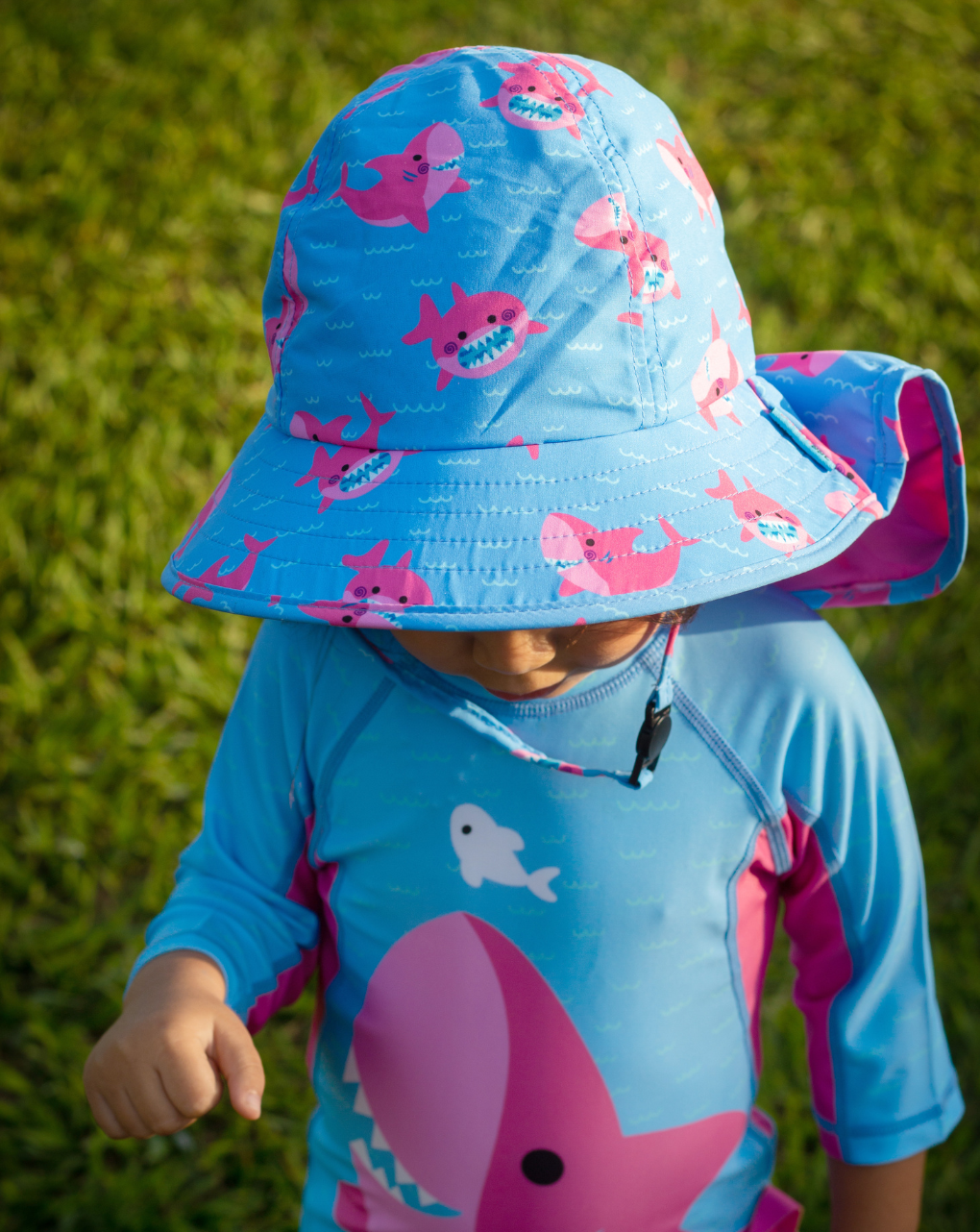 Zoocchini surf suit upf50 pink shark για κορίτσι - Zoocchini