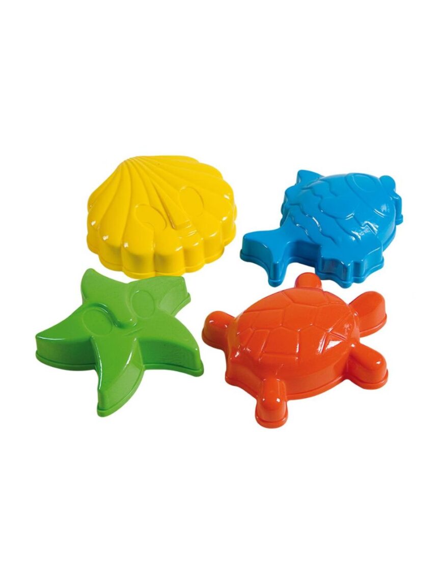 Androni giocattoli καλούπια παραλίας μεσαία 4τμχ (διάφορα σχέδια) - Androni Giocattoli