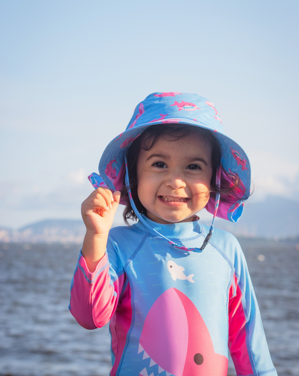 Zoocchini surf suit upf50 pink shark για κορίτσι - Zoocchini