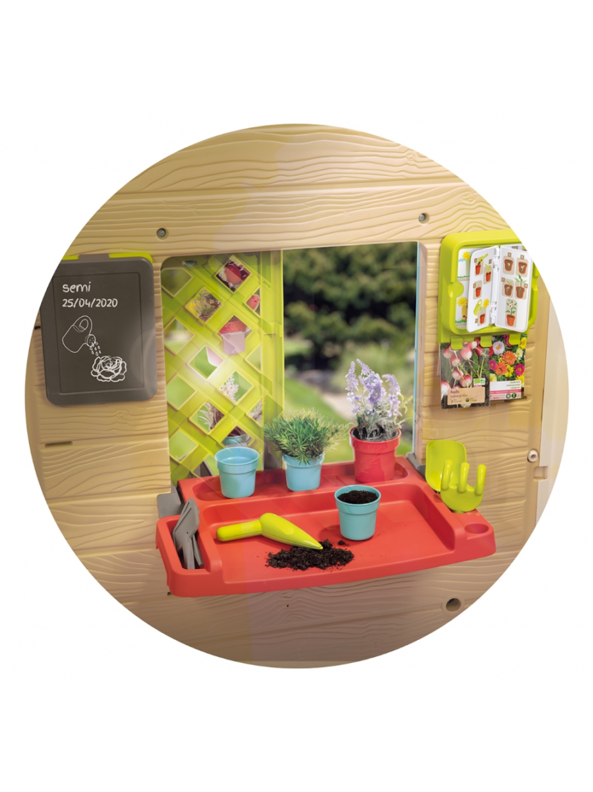 Smoby παιδικό σπιτάκι κήπου 132x128x135cm με αξεσουάρ smb810405 - 