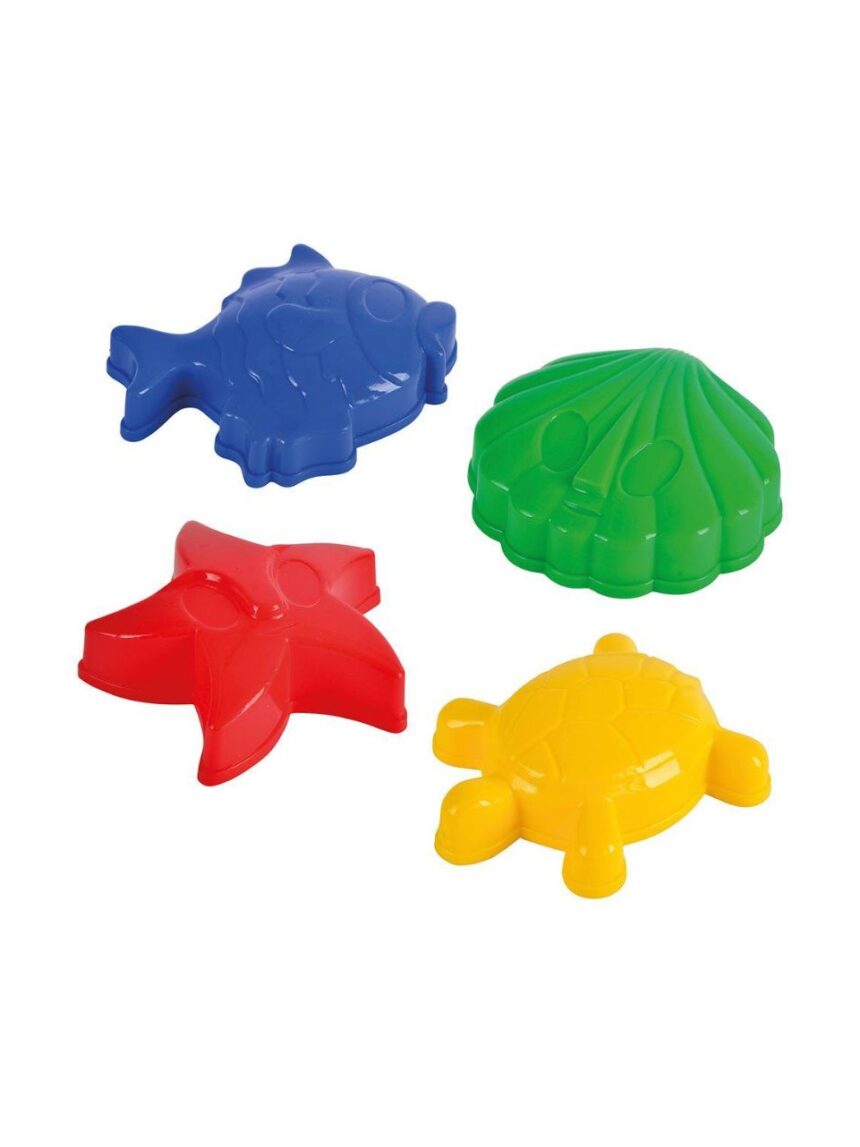 Androni giocattoli καλούπια παραλίας μεσαία 4τμχ (διάφορα σχέδια) - Androni Giocattoli