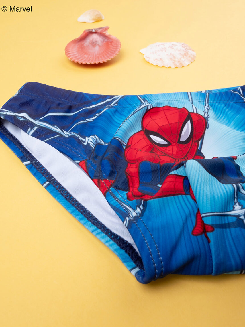 παιδικό μαγιό σλιπ μπλε με το spiderman για αγόρι - Prénatal