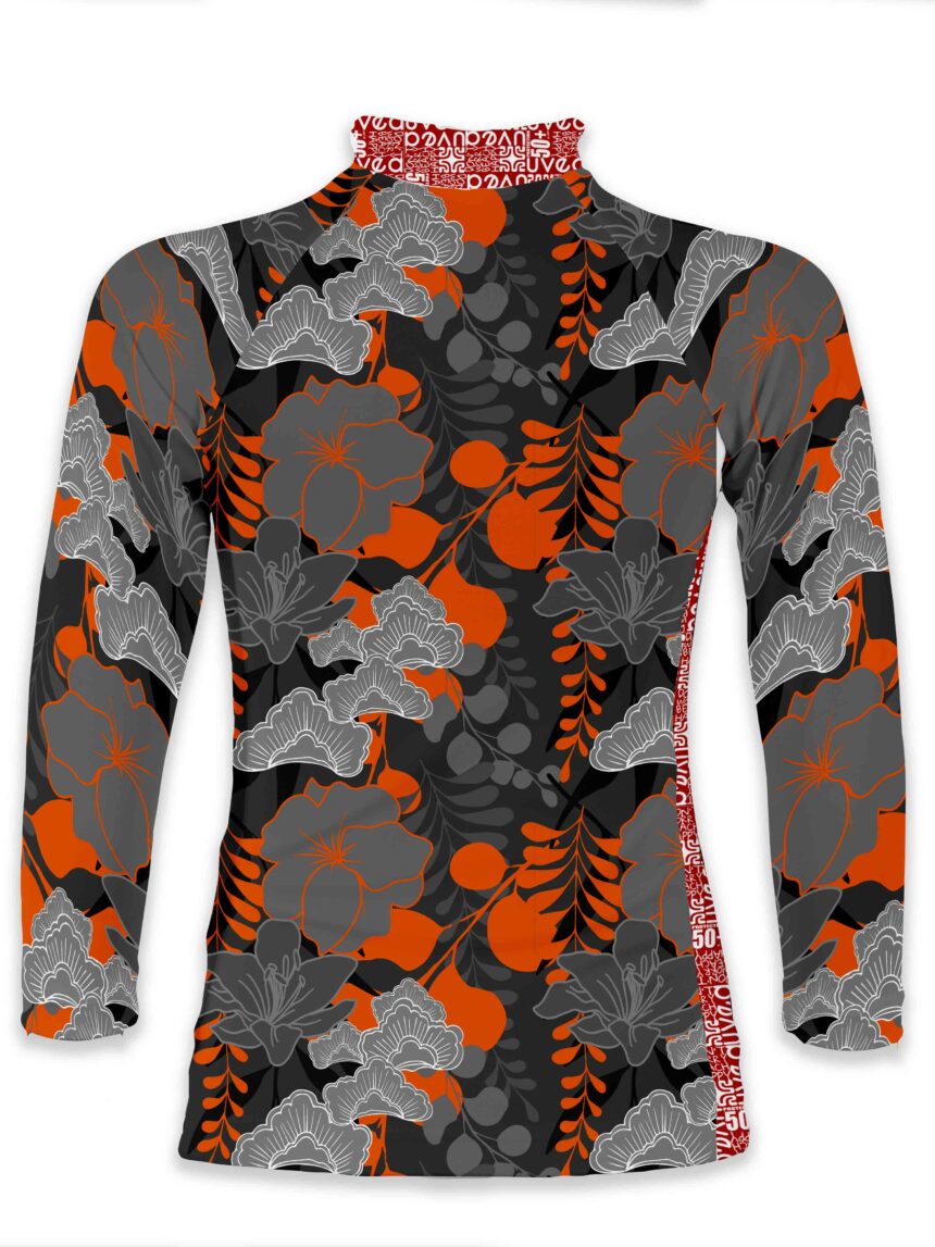 Uvea biarritz παιδική uv μακρυμάνικη μπλούζα aloha black upf 50+ για αγόρι - UVEA