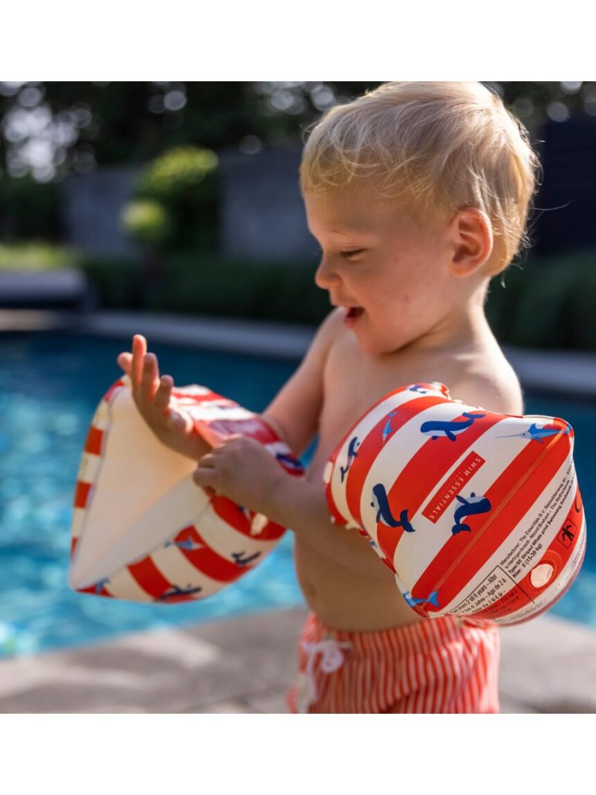 Swim essentials μπρατσάκια 2-6 ετών "red-white whale" swe-2020se152 - Swim Essentials