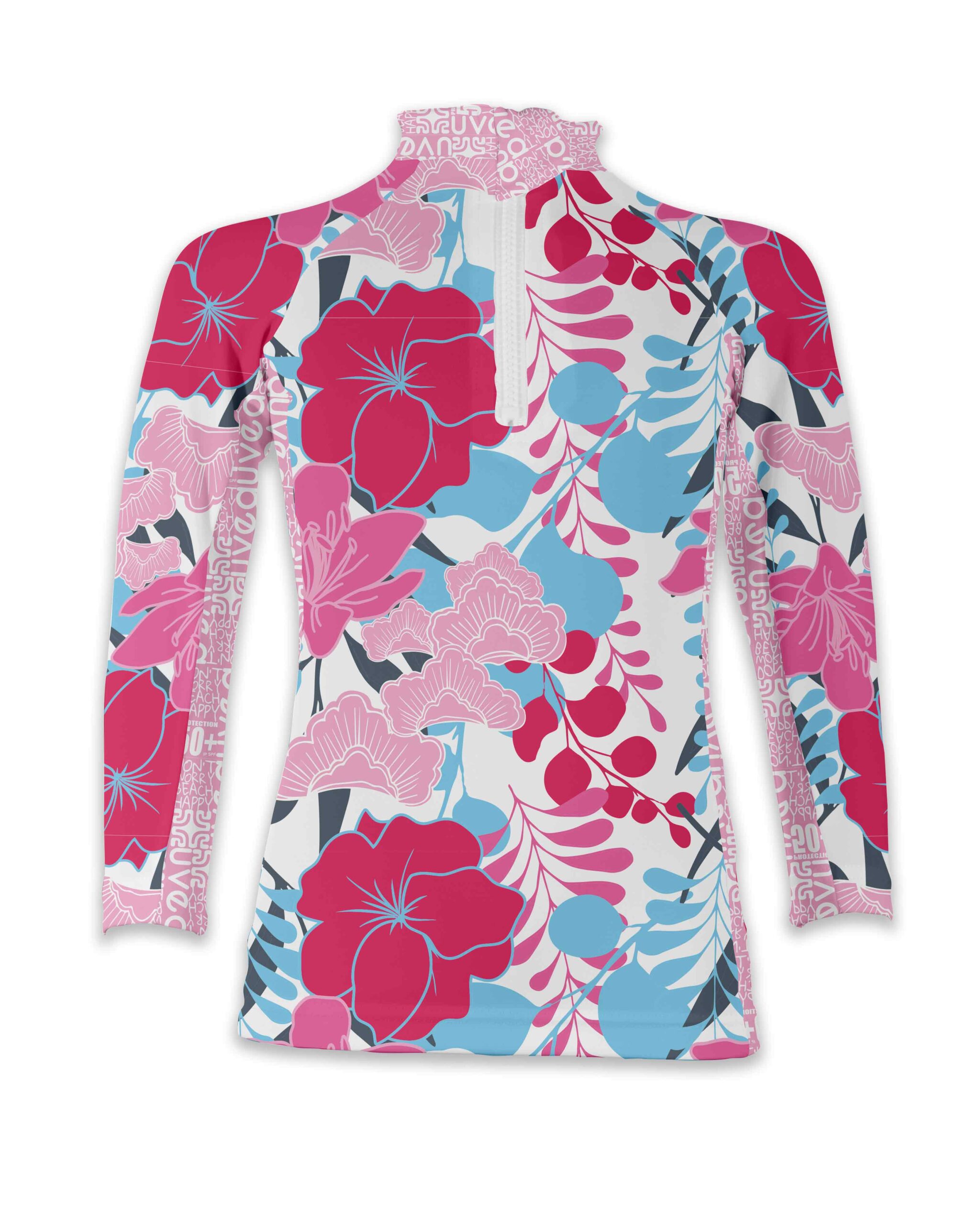 Uvea biarritz παιδική uv μακρυμάνικη μπλούζα aloha rose upf 50+ για κορίτσι
