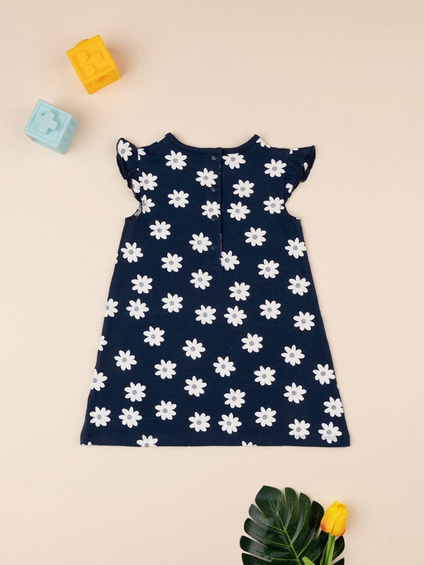 βρεφικό φόρεμα μπλε φλοράλ για κορίτσι - Prénatal