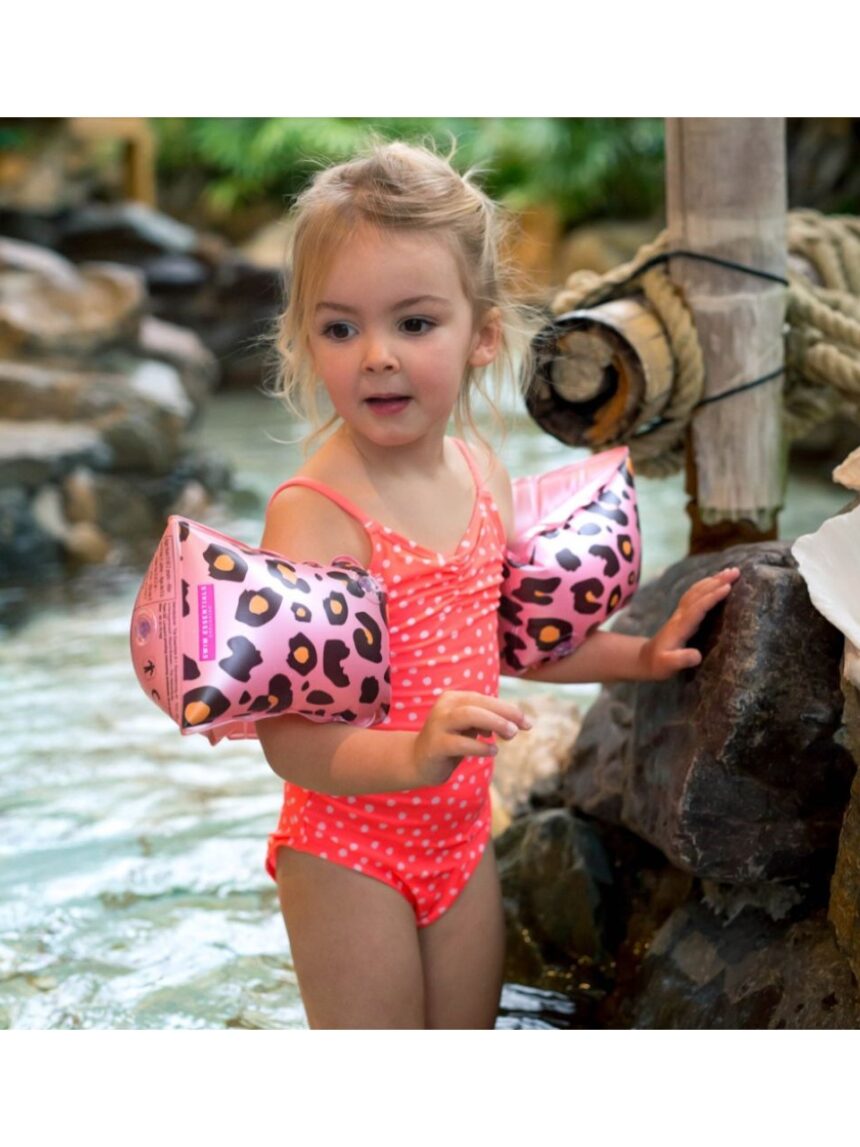 Swim essentials: μπρατσάκια 2-6 ετών "rose gold leopard" swe-2020se36 - Swim Essentials