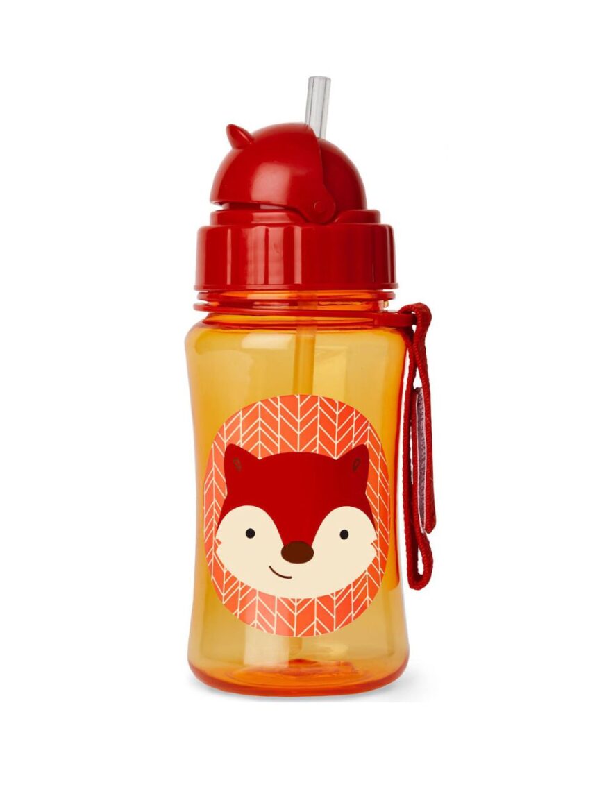 Skip hop zoo πλαστικό παγούρι με καλαμάκι fox 350ml 9n568310 - SKIP HOP
