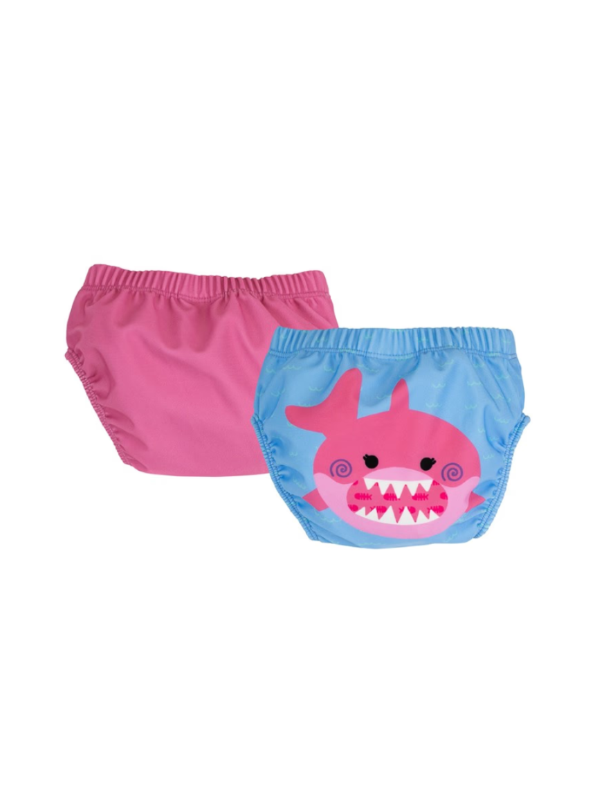 Zoocchini σετ μαγιό πάνα 2 τμχ pink shark upf50+ για κορίτσι - Zoocchini