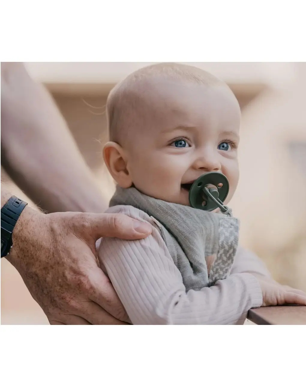 Bibs κλιπ πιπίλας paci braid blue/ivory - BIBS