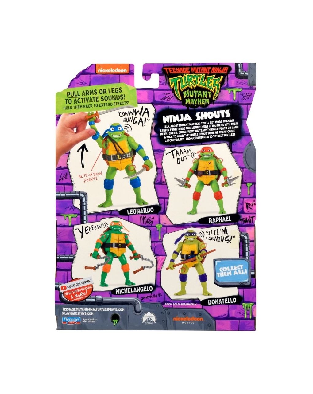 Tmnt movie χελωνονιντζάκια deluxe φιγούρες (4 σχέδια) tu800000 - TURTLES NINJA