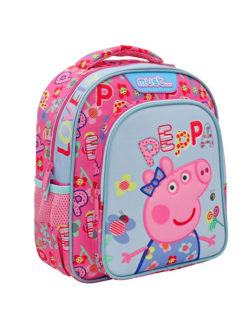 σχολική τσάντα πλάτης νηπίου peppa pig lovely must 2 θήκες  000482736 - must