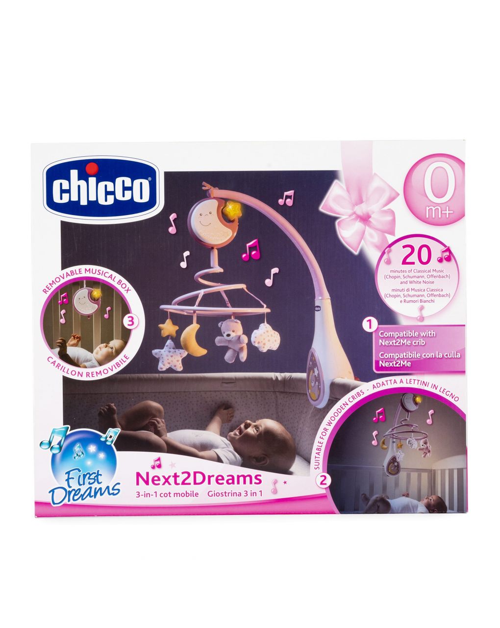 Chicco παιχνίδι κούνιας next2dreams ροζ y01-07627-10 - Chicco