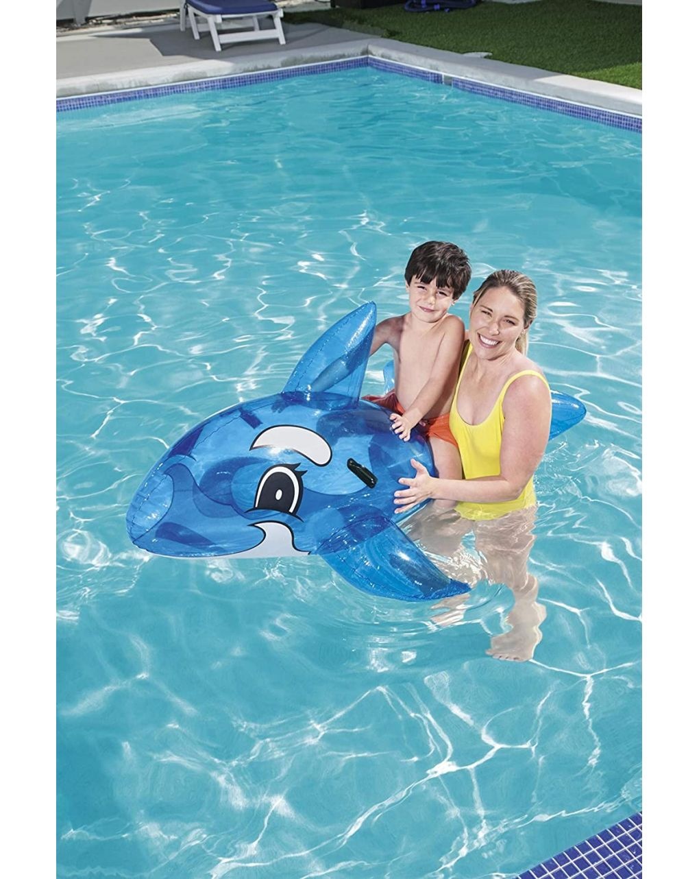 Bestway φουσκωτή φάλαινα ride-on με λαβές 157x94εκ - Bestway