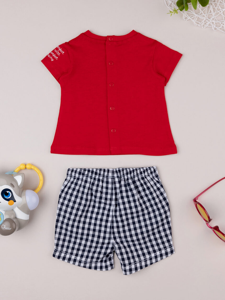 σετ t-shirt και σορτς καρό για αγόρι - Prénatal