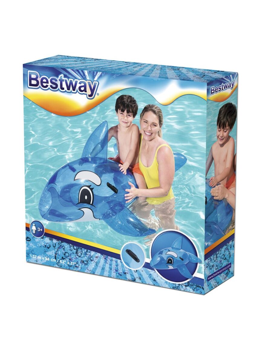 Bestway φουσκωτή φάλαινα ride-on με λαβές 157x94εκ - Bestway