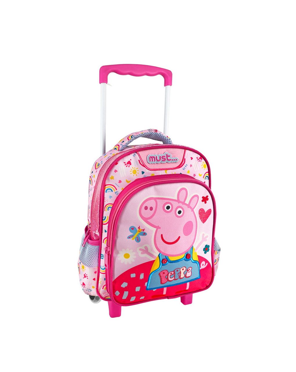 σχολική τσάντα τρόλεϊ νηπίου peppa pig must 2 θήκες  000482741 - must