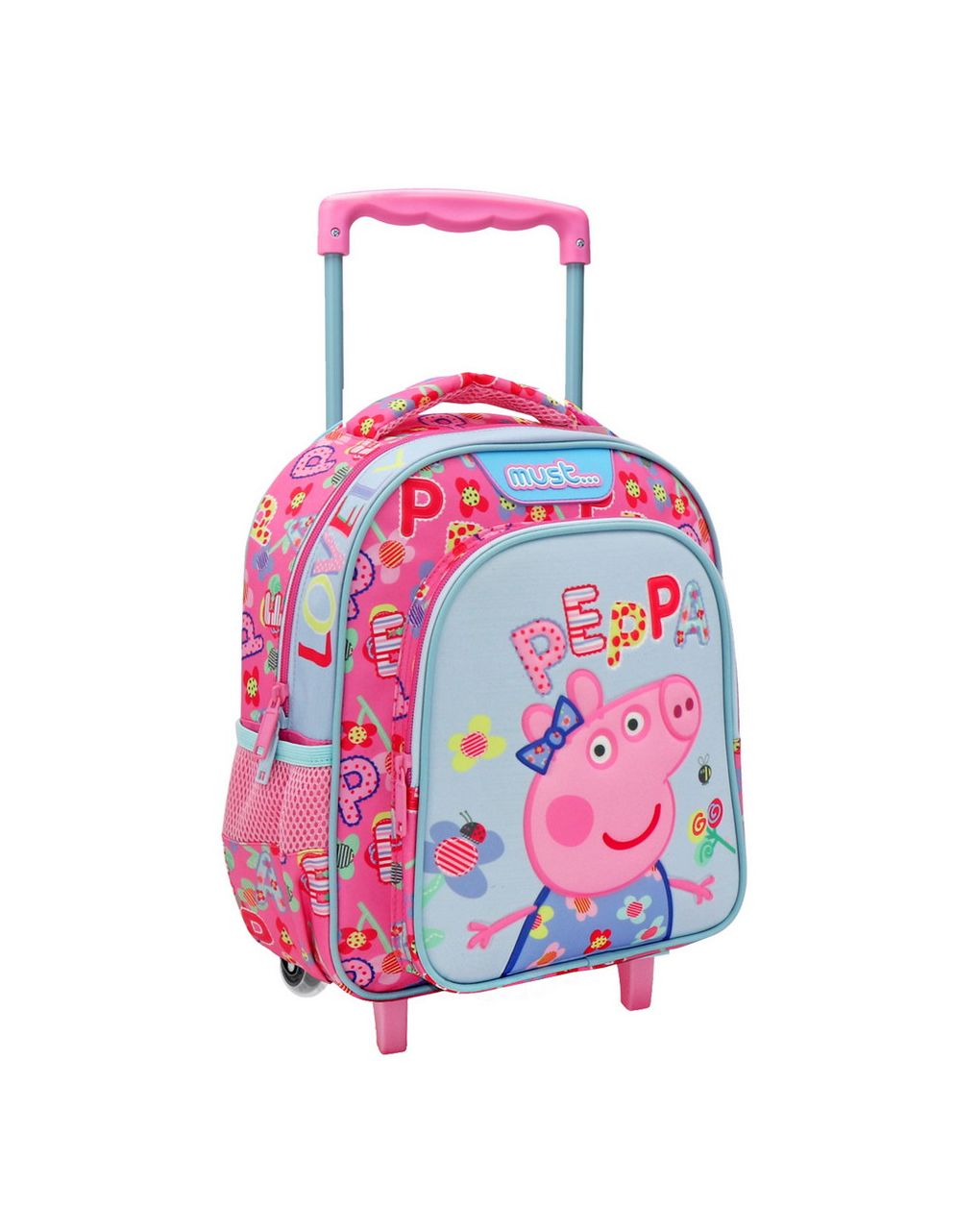 σχολική τσάντα τρόλεϊ νηπίου peppa pig lovely must 2 θήκες  000482744 - must