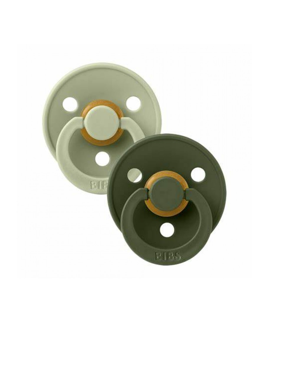 Bibs πιπίλα καουτσούκ σετ 2τμχ colour sage-hunter green 0-6m - BIBS