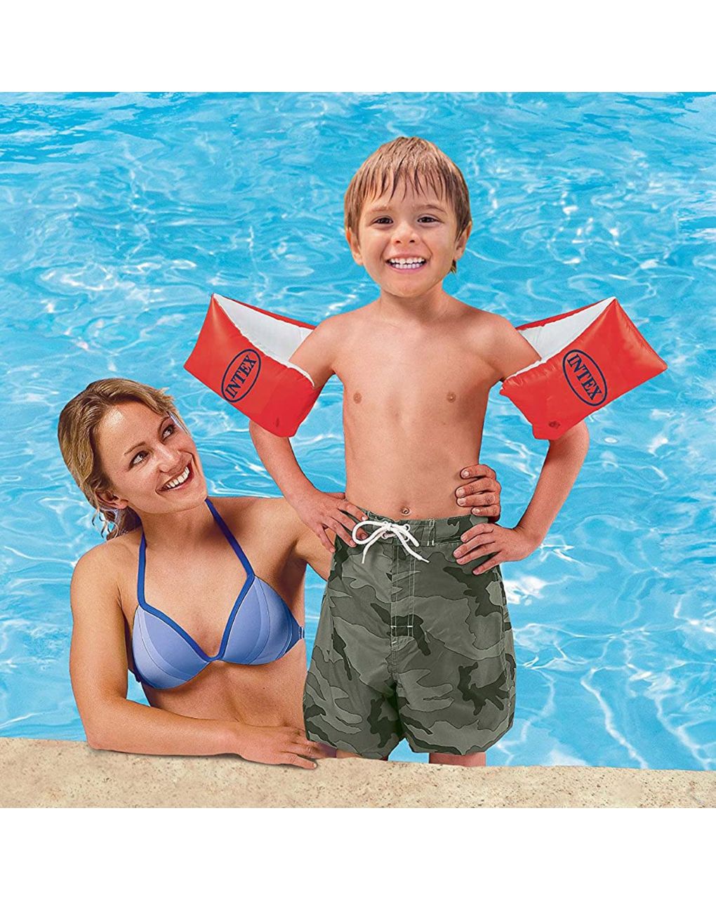 Intex large deluxe arm bands μεγάλα κυλινδρικά κόκκινα μπρατσάκια 30x15cm - Intex